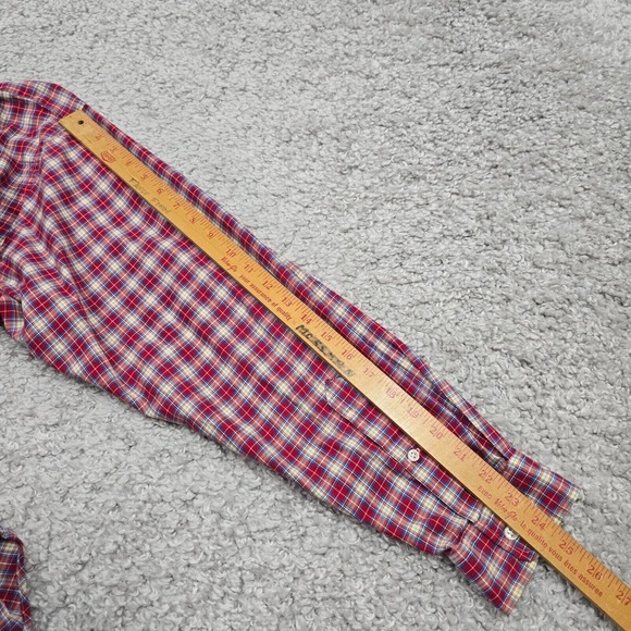 Ralph Lauren Blake Shirt Mens XL Plaid Button Up Long‎ Sleeve Blue Pony Preppy - Picture 9 of 10